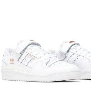 Adidas Forum Low (White/White Rose/Metallic). Brand New. Women's Sizes: 7 - 10.